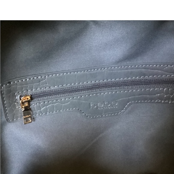 Bebe Dark Gray Rena Croco Backpack - Picture 6 of 8